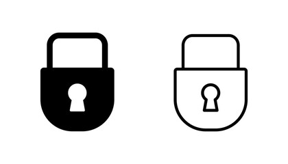 Lock icon set. Padlock icon vector. Encryption icon. Security symbol