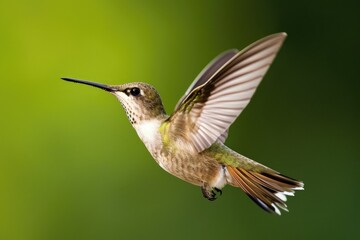 Fototapeta premium Close-Up Of A Hummingbird Mid-Flight