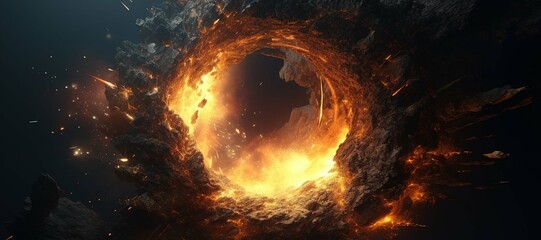 galaxy space light hole, tunnel, fire explosion 27