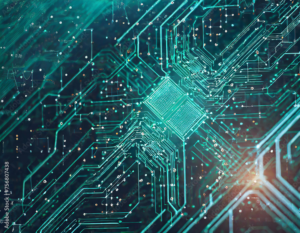 Poster abstract digital background. can be used for technological processes, neural networks and ai, digita