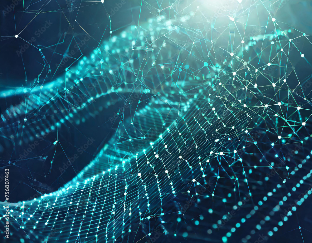 Aufkleber abstract digital background. can be used for technological processes, neural networks and ai, digita