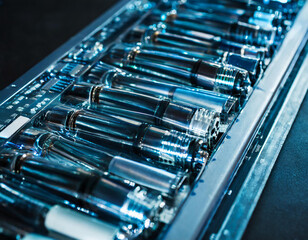 Abstract digital background. Can be used for technological processes, neural networks and AI, digital storages