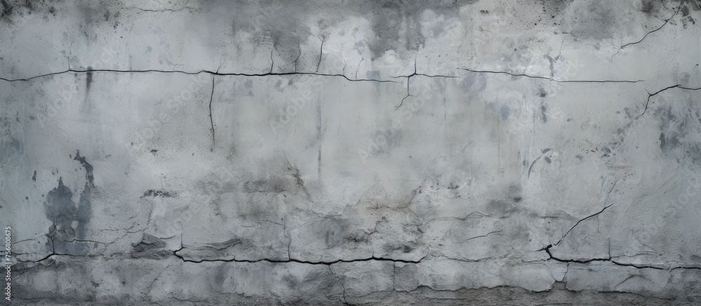 Poster a closeup shot showcasing the rectangular grey bricks of a composite material wall. the parallel pat