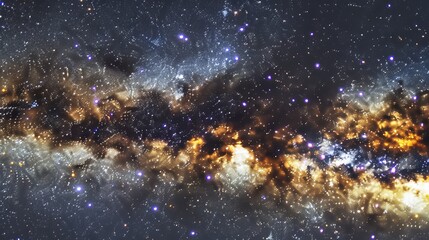 A breathtaking shot of a star-filled sky with the Milky Way galaxy visible,