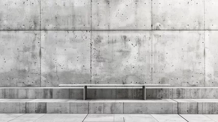 Fototapeten Concrete empty wall with sun rays © Leelooo