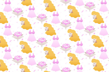 Girl Beauty Pattern Background