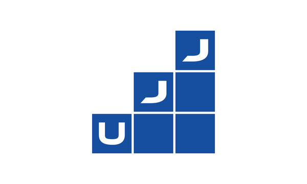 UJJ initial letter financial logo design vector template. economics, growth, meter, range, profit, loan, graph, finance, benefits, economic, increase, arrow up, grade, grew up, topper, company, scale