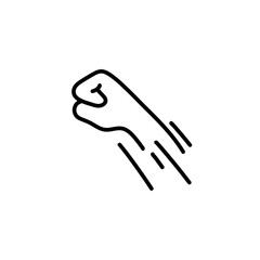 Hand drawn fight line icon