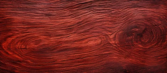  A detailed close up of a brown hardwood flooring with a rich amber wood stain, showcasing a beautiful red wood grain texture © AkuAku
