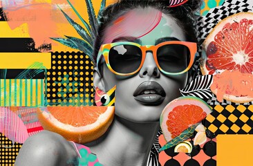 Portrait of a beautiful young woman with bright make-up. Beauty, fashion. The concept of a beauty salon
