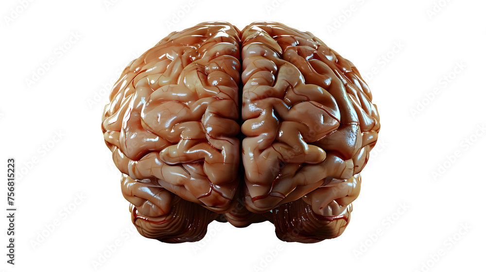 Wall mural photorealistic of a human brain