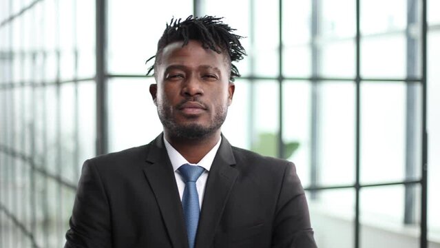 profile of afro american businessman in the office