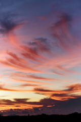 Magic Unreal Colorful Sky at Sunrise