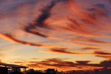 Magic Unreal Colorful Sky at Sunrise