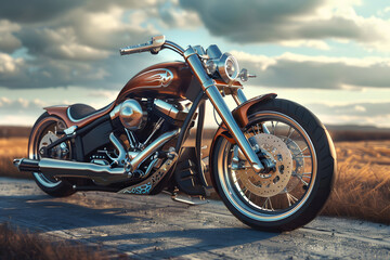 Dynamische Präsentation: Produktfoto eines atemberaubenden Motorrads