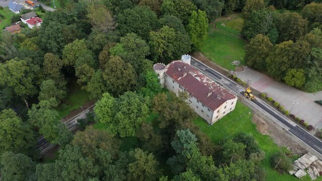 Beautiful Palace Bircza Bircza Aerial View Poland