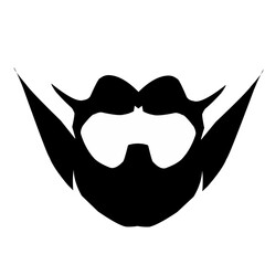 Beard icon vector set. barbershop illustration sign collection. hairdresser symbol.