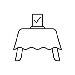 Reserved table icon design, isolated on white background, vector illustration
