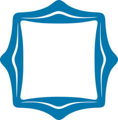 Frame shape vector illustration. Border silhouette decorative design element