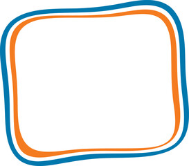 Frame shape vector illustration. Border silhouette decorative design element