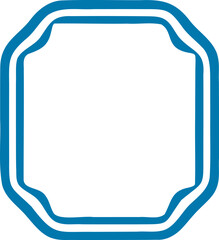 Frame shape vector illustration. Border silhouette decorative design element