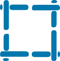 Frame shape vector illustration. Border silhouette decorative design element