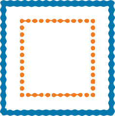 Frame shape vector illustration. Border silhouette decorative design element