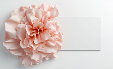 Greeting card with flower blossom in the color Peach Fuzz