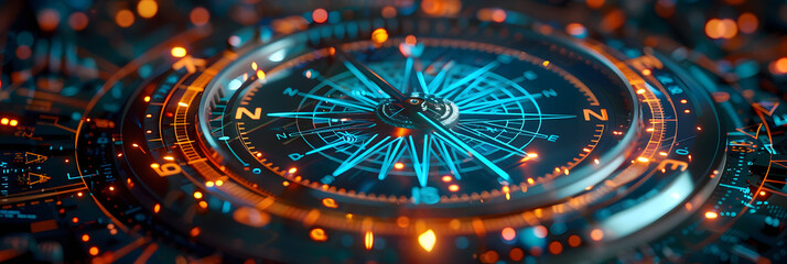 The digital compass: A strategic explorer for businesses, Vision crisis, Mission path, Agency creative, Digital strategy, Market decision, Achievement strategy, Financial stock, Company vision