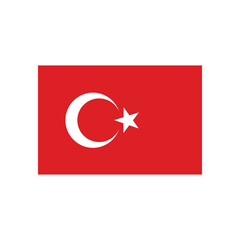 Turkey flag icon vector