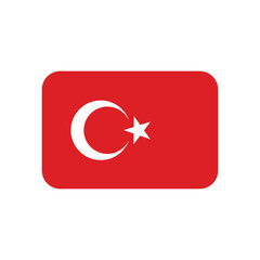 Turkey flag icon vector
