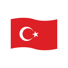 Turkey flag icon vector