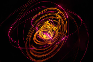 Moving swirls of colored lights
