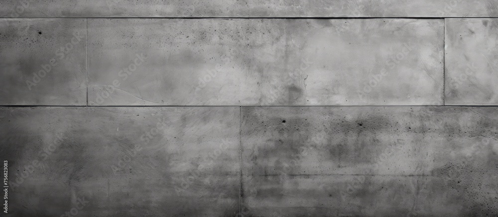 Aufkleber a monochrome photography of a grey concrete wall with parallel rectangular patterns. the wall create