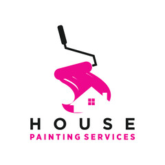 Vector paint house design element vector icon with creative idea for business person