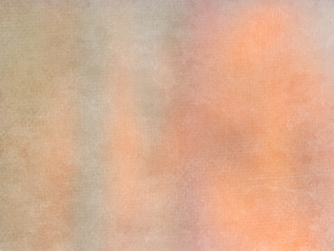 Sheet of paper in the trendy shade orange and salvia green. Irregular stains. Watercolor on paper. 