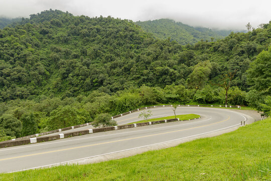 Curve on a mountain route in Tucuman Argentina.