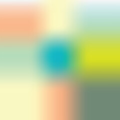 A blurry image of a circle with a blue center. The circle is surrounded by a yellow and green background