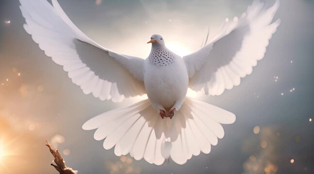 dove of peace flying in the sky sharing the spirit of freedom
