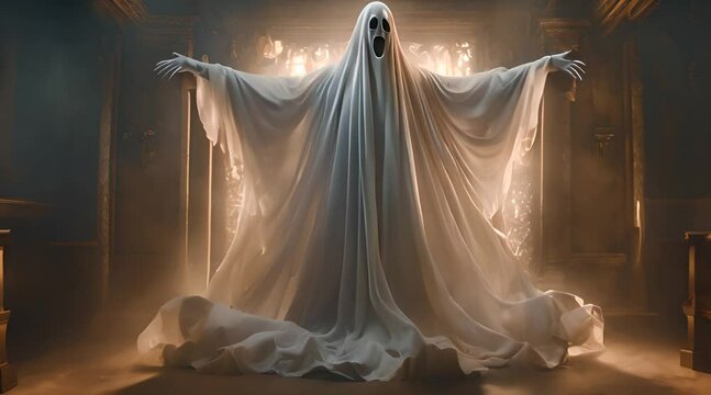 Scarry White Ghost haunted people