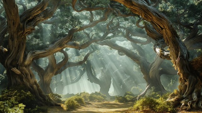 "Veiled Enchantment: Whispering Woods"