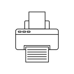 printer vector flat liner illustration on white background..eps