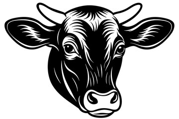 Cow head vector