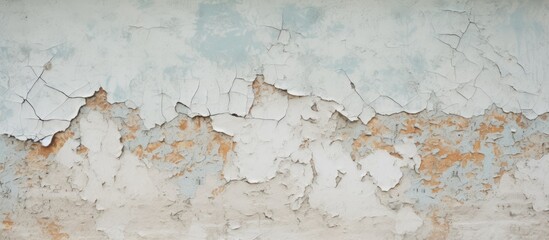 Peeling stucco on a vintage wall. Craquelure texture on abstract concrete backdrop.