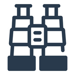 Obraz premium Optics Binoculars for Outdoor Exploration Vector Icon Illustration