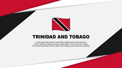 Trinidad And Tobago Flag Abstract Background Design Template. Trinidad And Tobago Independence Day Banner Cartoon Vector Illustration. Trinidad And Tobago