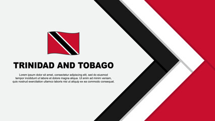 Trinidad And Tobago Flag Abstract Background Design Template. Trinidad And Tobago Independence Day Banner Cartoon Vector Illustration. Trinidad And Tobago Cartoon