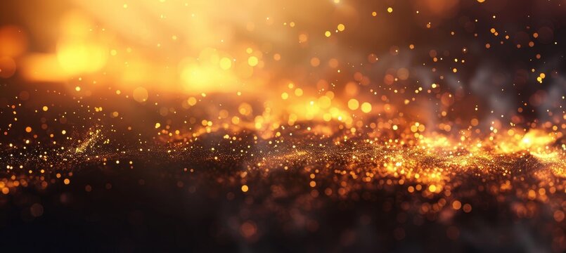 Luxurious 3d abstract business background with gold and black sparkles for presentations and designs