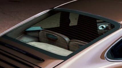 Rear window of a car