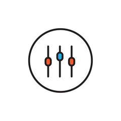 control vector flat color icon simple illustration on white background..eps